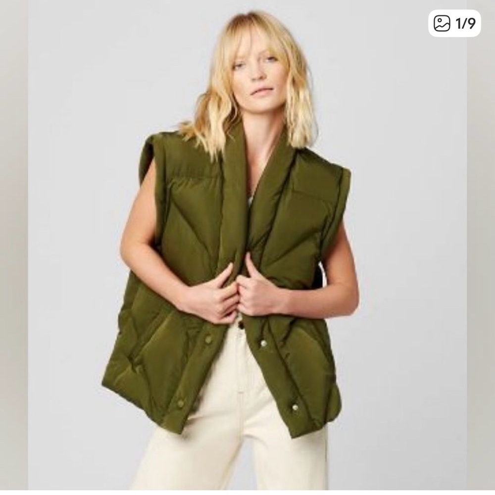 Blank NYC Matcha Latte Vest Small NWT Neutral